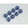 1-N4056FN-B | Kyosho 4mm Blue Aluminium Flanged Nyloc Nuts 8Pcs