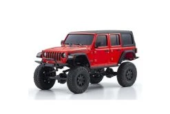 32521R | Kyosho Mini-Z Jeep Wrangler Unlimited Rubicon 4x4 Electric RTR RC Rock Crawler - Firecracker Red