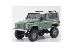 32527GR | Kyosho Mini-Z Land Rover Defender Grasmere 4x4 Electric RC Car - Green/Alaska White