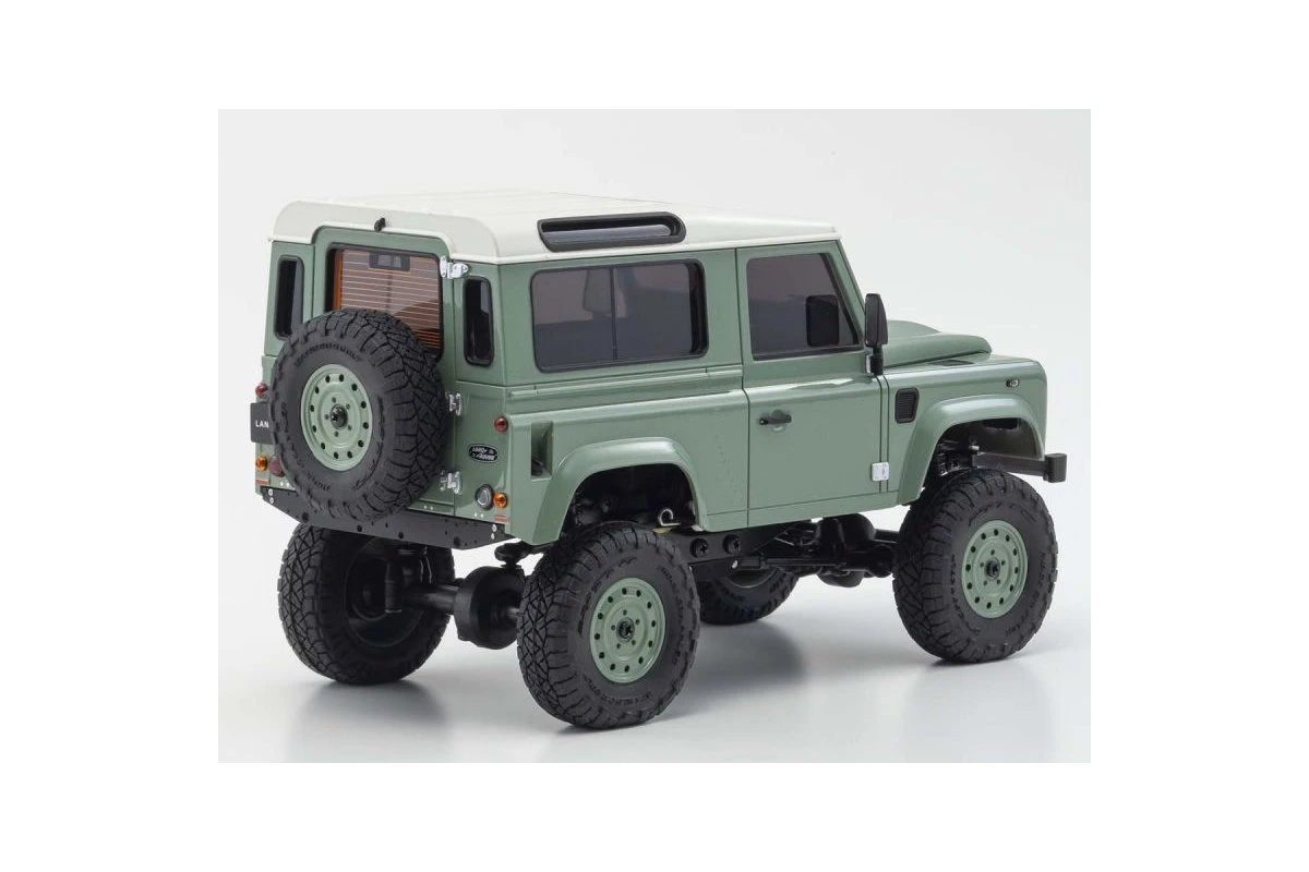 32527GR | Kyosho Mini-Z Land Rover Defender Grasmere 4x4 Electric RC Car - Green/Alaska White 5 32527GR | Kyosho Mini-Z Land Rover Defender Grasmere 4x4 Electric RC Car - Green/Alaska White - Image 3