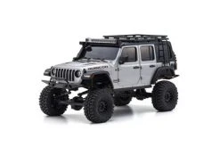 32528S | Kyosho Mini-Z Jeep Wrangler Unlimited Rubicon 4x4 Electric RTR RC Rock Crawler - Silver