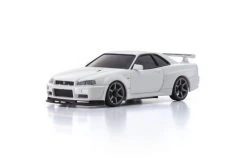32629W | Kyosho Mini-Z Nissan Skyline R34 GT-R V Spec II AWD Electric On Road RC Car - White
