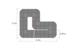 87032 | Kyosho Mini-Z Grand Prix Circuit 30 Short Set 48Pcs