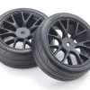 FATH701BKM | Kyosho Premounted Touring Car Grooved Rubber Tyres W/ Black Rims 2Pcs -Kyosho Shop KYO FATH701BKM 00 1200x800 1