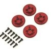 FAW204 | Kyosho Red Aluminium Wheel Hexes For Fazer Mk.2 4Pcs