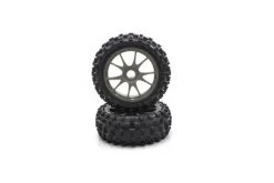 IFTH004GMKC | Kyosho 10-Spoke Wheel And Tyre - Gunmetal 2Pcs