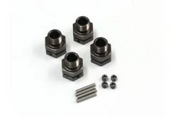 IFW327GM | Kyosho Gunmetal Aluminium Narrow Wheel Hubs W/ Hardware (17mm) 4Pcs