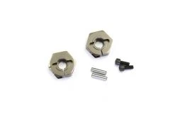 LAW30GM | Kyosho Aluminium Clamping Wheel Hexes 4.5mm Gunmetal 2Pcs
