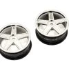 VZH010CM | Kyosho 1.9" Chrome Plastic 5 Spoke Rims 2Pcs