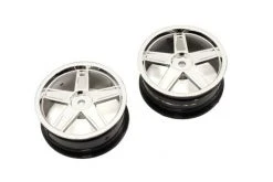 VZH010CM | Kyosho 1.9" Chrome Plastic 5 Spoke Rims 2Pcs
